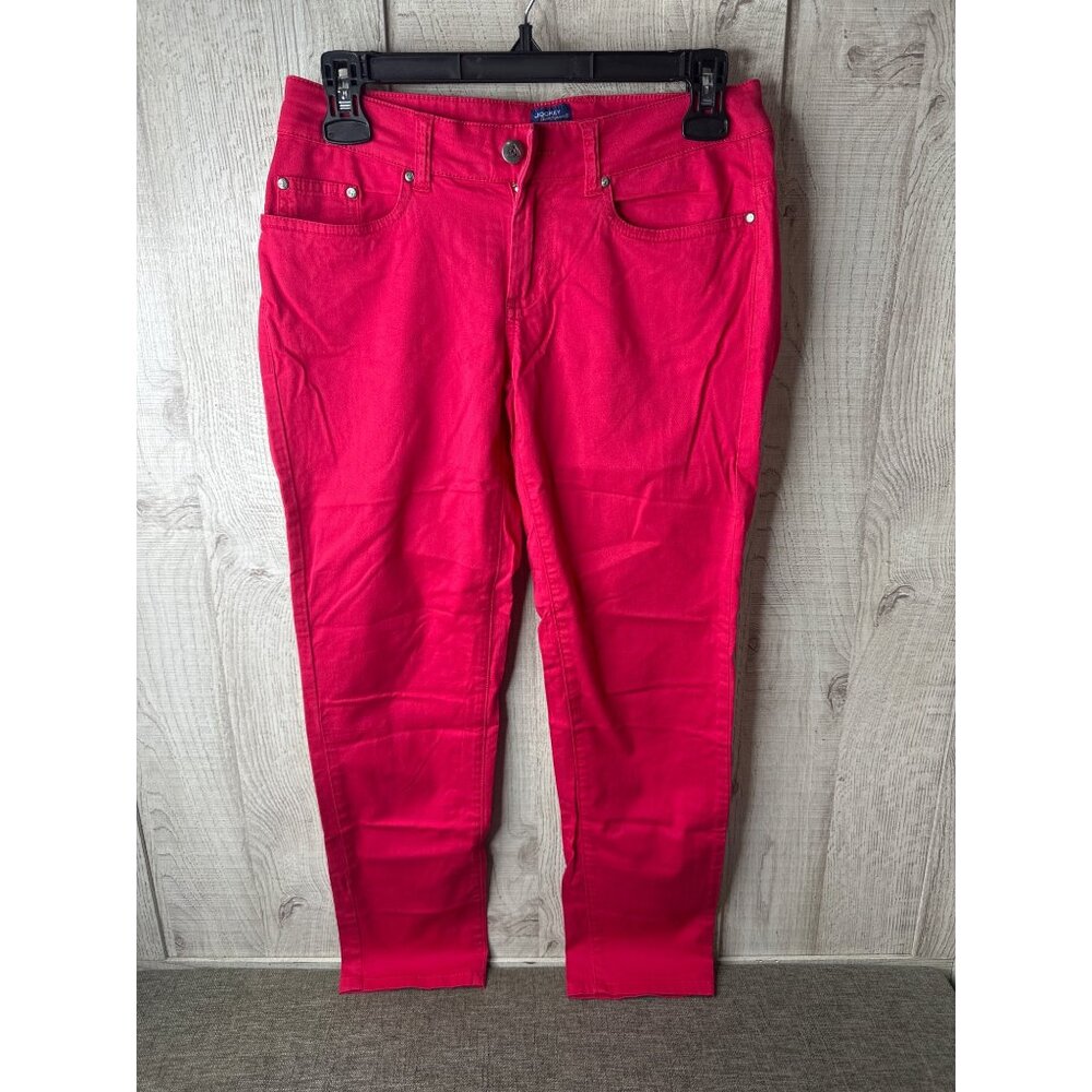 Jockey Women Hot Pink Pants Size 0 Cotton Stretch Slim Fit Summer Beach Cruise